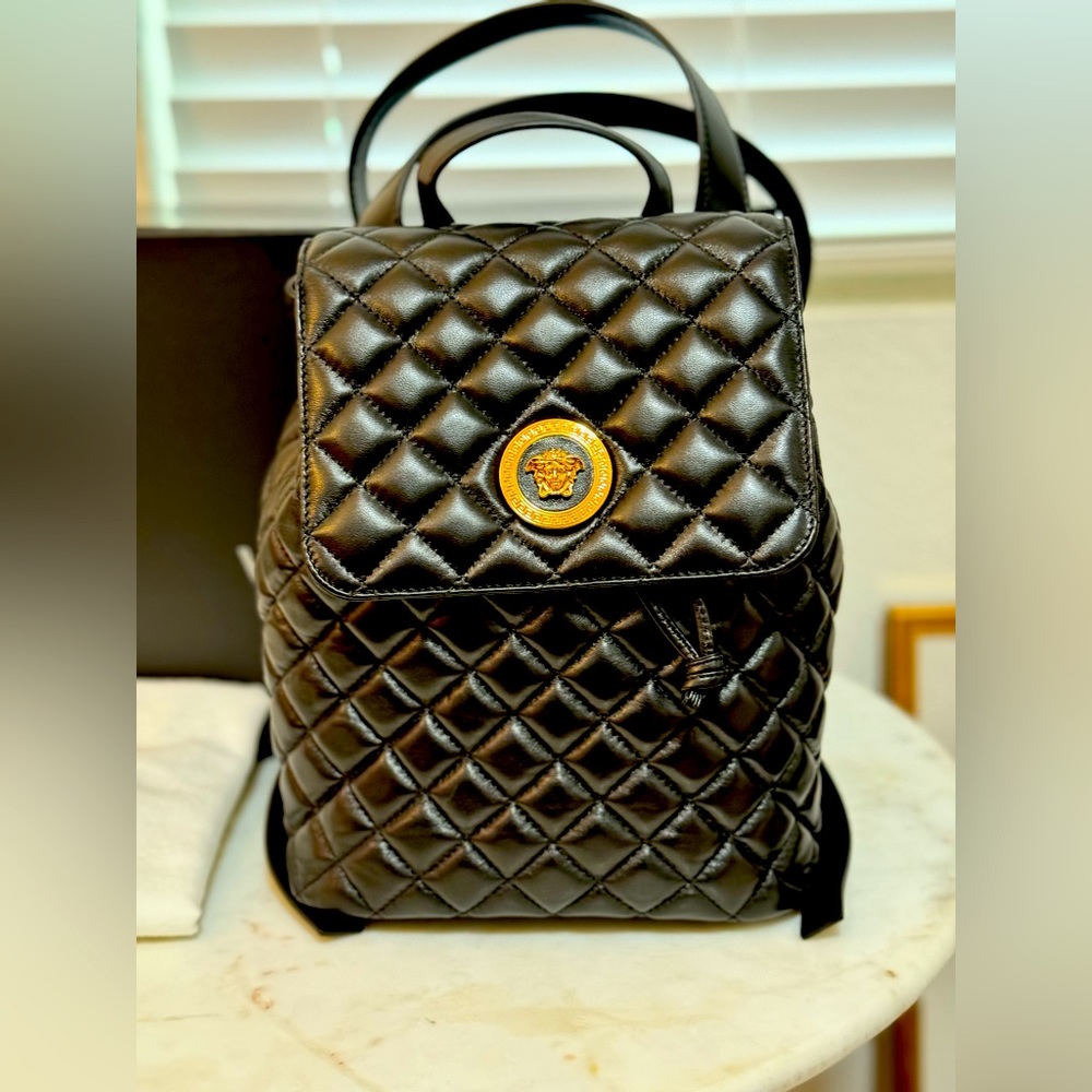 VERSACE Medusa Quilted Leather Backpack